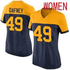 Women Green Bay Packers #49 Dominique Dafney Navy Nike Game NFL Jersey->women nfl jersey->Women Jersey